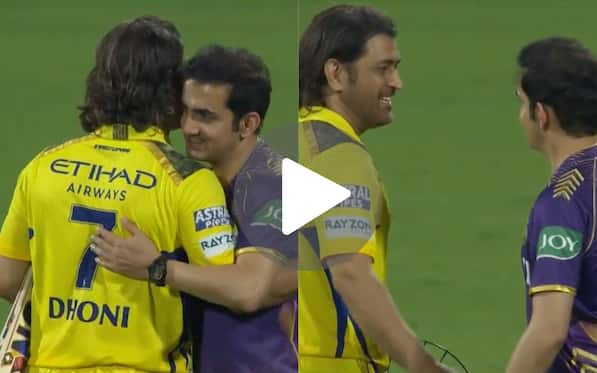 [Watch] Gautam Gambhir, MS Dhoni’s ‘Brotherly Feud’ Comes To An End With Warm Hug